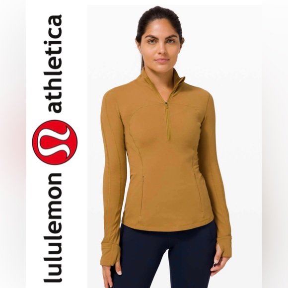 lululemon athletica Tops - Lululemon Run Briskly 1/2 Zip Long Sleeve Top Spiced Bronze Size 6